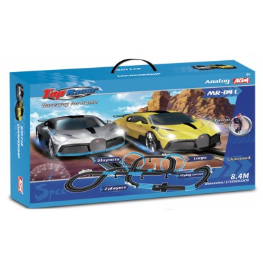 COIL Tor wyścigowy samochodowy zestaw mega tory autek wyścigowe licencja Bugatti 8.4m skala 1:64