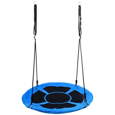 COIL Huśtawka dla dzieci ogrodowa gniazdo bocianie mocna wiszący siedzisko 100cm do 160kg niebieska