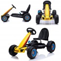 COIL Gokart dla dzieci DRAGON na pedały koła hamulec Super prezent żółty
