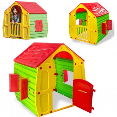 COIL Domek ogrodowy dla dzieci Magical House zielono-czerwono-żółty (C10561A)