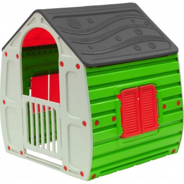 COIL Domek ogrodowy dla dzieci Magical House zielono-szary (C10561A)