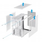 COIL Obudowa tower ATX MIDI USB 3.0 PC Komputerowa gaming szkło biała INFINITY