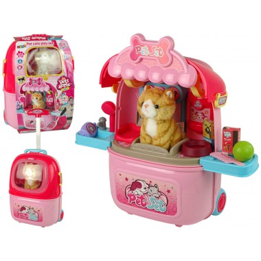 COIL Zestaw-walizka do opieki z kotkiem różowa