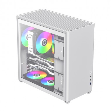 COIL Obudowa tower ATX MIDI USB 3.0 PC komputerowa do komputera gaming szkło biała Spark PRO