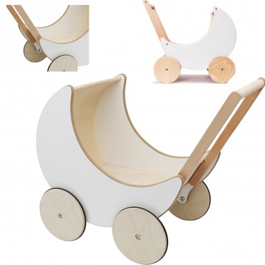 COIL Pchacz chodzik drewniany wózek dla lalek 3w1 dla dzieci