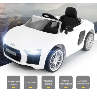 COIL Auto na akumulator pilot cabrio AUDI R8 SPYDER 2.4G dla dzieci światła LED