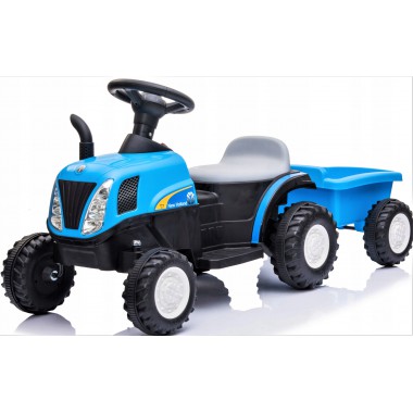 COIL Traktor na akumulator z przyczepą dla dzieci traktorek New Holland pojazd niebieski