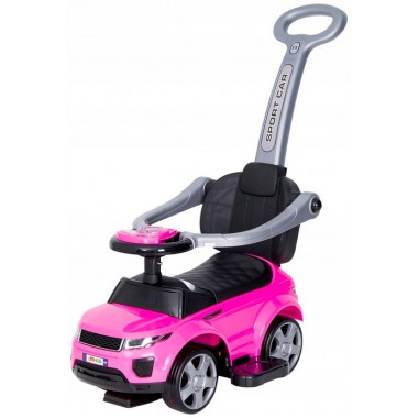 COIL Jeździk pchacz chodzi 3w1 autko dla dzieci duży samochód auto klakson muzyka różowo-czarny