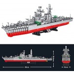 COIL Klocki konstrukcyjne zestaw mega 2462 elementów okręt wojenny armia statek Hangzhou Destroyer