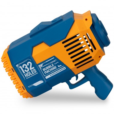 COIL Pistolet do baniek mydlanych + płyn bańki mydlane automat 132 Bazooka niebieski