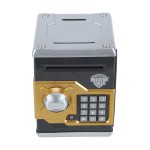 COIL Skarbonka sejf na monety banknoty bankomat pieniądze otwierana na kod pin wpłatomat czarno-złota