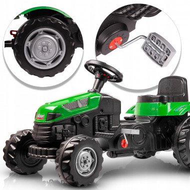 COIL Traktor na pedały dla dzieci zielony