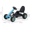 COIL Gokart dla dzieci DRAGON na pedały koła hamulec Super prezent niebieski