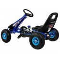 COIL Gokart na pedały duży koła pompowane dla dzieci hamulec super prezent Formuła 1 niebieski