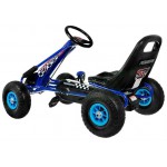 COIL Gokart na pedały duży koła pompowane dla dzieci hamulec super prezent Formuła 1 niebieski