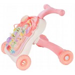 COIL Chodzik pchacz interaktywny dla dzieci 3 kolory jeździk edukacyjny stolik 3w1 różowy
