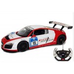 COIL Zdalnie sterowany samochód auto RC pilot AUDI R8 LMS pojazd biały 1:14 27MHz