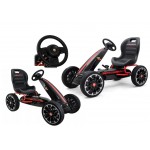 COIL Gokart dla dzieci ABARTH na pedały koła hamulec wielki Super prezent czarny