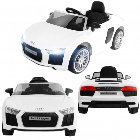 COIL Auto na akumulator pilot cabrio AUDI R8 SPYDER 2.4G dla dzieci światła LED