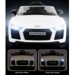 COIL Auto na akumulator pilot cabrio AUDI R8 SPYDER 2.4G dla dzieci światła LED