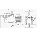 COIL Pompa cyrkulacyjna do basenu z filtrem wstępnym 600W 12000l/h samozasysająca