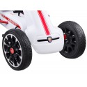 COIL Gokart na pedały dla dzieci koła hamulec wielki ABARTH Super prezent biały