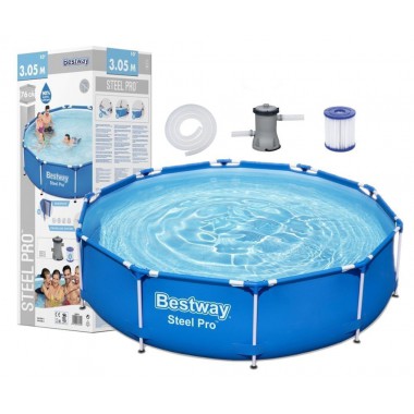 BESTWAY Basen ogrodowy stelażowy 305x76 cm 56679 zestaw z pompą