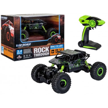 COIL Zdalnie sterowany samochód auto RC pilot 4x4 terenowy pojazd rock 1:18 zielony