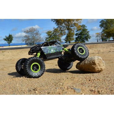 COIL Zdalnie sterowany samochód auto RC pilot 4x4 terenowy pojazd rock 1:18 zielony