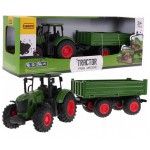 COIL Zestaw traktor z przyczepą duży pojazd skala 1:24 zielony