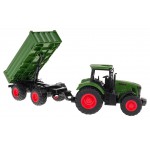 COIL Zestaw traktor z przyczepą duży pojazd skala 1:24 zielony