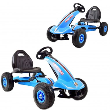 COIL Gokart dla dzieci Spider Perhour na pedały koła pompowane hamulec Super prezent niebieski