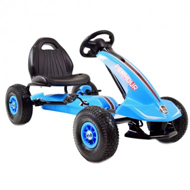 COIL Gokart dla dzieci Spider Perhour na pedały koła pompowane hamulec Super prezent niebieski