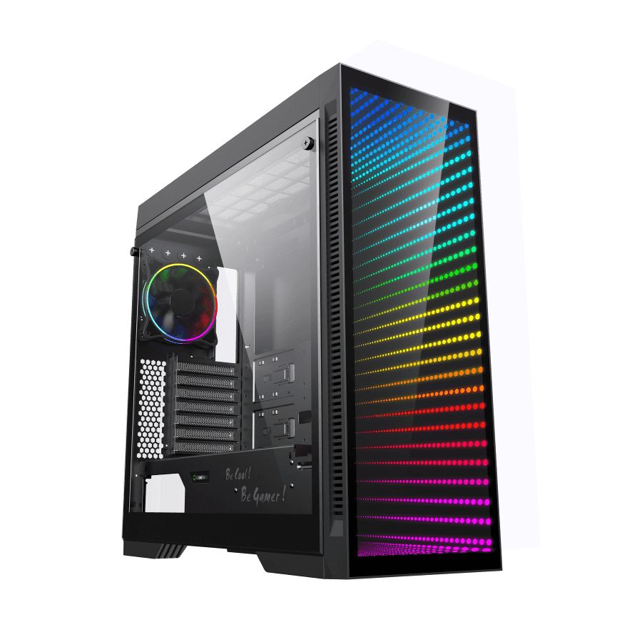 COIL Obudowa tower ATX MIDI USB 3.0 PC komputerowa czarna black gaming szkło okno Abyss TR