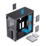 COIL Obudowa tower ATX MIDI USB 3.0 PC komputerowa do komputera gaming szkło czarna black Spark PRO