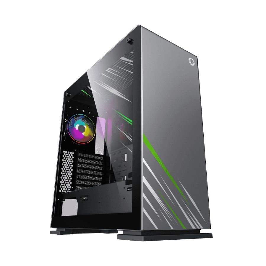 COIL Obudowa tower ATX MIDI USB 3.0 PC komputerowa RGB LED do komputera gaming szkło VEGA PRO GREY