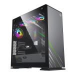 COIL Obudowa tower ATX MIDI USB 3.0 PC komputerowa RGB LED do komputera gaming szkło VEGA PRO GREY
