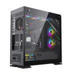 COIL Obudowa tower ATX MIDI USB 3.0 PC komputerowa RGB LED do komputera gaming szkło VEGA PRO GREY
