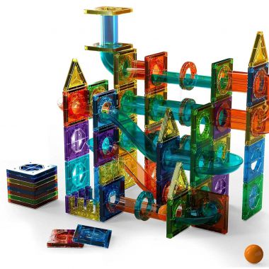 COIL Klocki magnetyczne konstrukcyjne edukacyjne duże 105 el. 3D tor dla dzieci