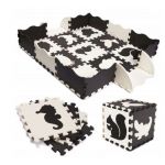 COIL Mata edukacyjna piankowa duża puzzle składana dla dzieci i niemowląt czarno-biała COIL Mata edukacyjna piankowa duża puzzle składana dla dzieci i niemowląt czarno-biała