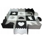 COIL Mata edukacyjna piankowa duża puzzle składana dla dzieci i niemowląt czarno-biała COIL Mata edukacyjna piankowa duża puzzle składana dla dzieci i niemowląt czarno-biała