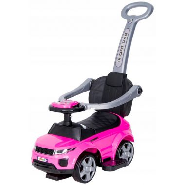 COIL Jeździk pchacz chodzi 3w1 autko dla dzieci duży samochód auto klakson muzyka różowo-czarny