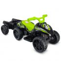 COIL Quad mini na akumulator dla dzieci elektryczny pojazd z przyczepką zielony