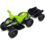 COIL Quad mini na akumulator dla dzieci elektryczny pojazd z przyczepką zielony