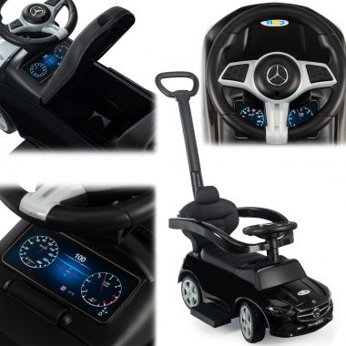 COIL Jeździk pchacz chodzik Mercedes 3W1 AMG Auto samochód duży dla dzieci klakson czarny