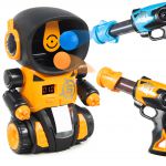 COIL Gra zręcznościowa dla dzieci strzelanie do celu Robot + 2 pistolet + 24 piłki pomarańczowy COIL Gra zręcznościowa dla dzieci strzelanie do celu Robot + 2 pistolet + 24 piłki pomarańczowy