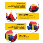 COIL Namiot dla dzieci domek Tipi do domu ogrodu wigwam + tunel zestaw 5w1 COIL Namiot dla dzieci domek Tipi do domu ogrodu wigwam + tunel zestaw 5w1