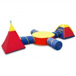 COIL Namiot dla dzieci domek Tipi do domu ogrodu wigwam + tunel zestaw 7w1 COIL Namiot dla dzieci domek Tipi do domu ogrodu wigwam + tunel zestaw 7w1