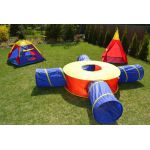 COIL Namiot dla dzieci domek Tipi do domu ogrodu wigwam + tunel zestaw 7w1 COIL Namiot dla dzieci domek Tipi do domu ogrodu wigwam + tunel zestaw 7w1