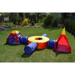 COIL Namiot dla dzieci domek Tipi do domu ogrodu wigwam + tunel zestaw 7w1 COIL Namiot dla dzieci domek Tipi do domu ogrodu wigwam + tunel zestaw 7w1